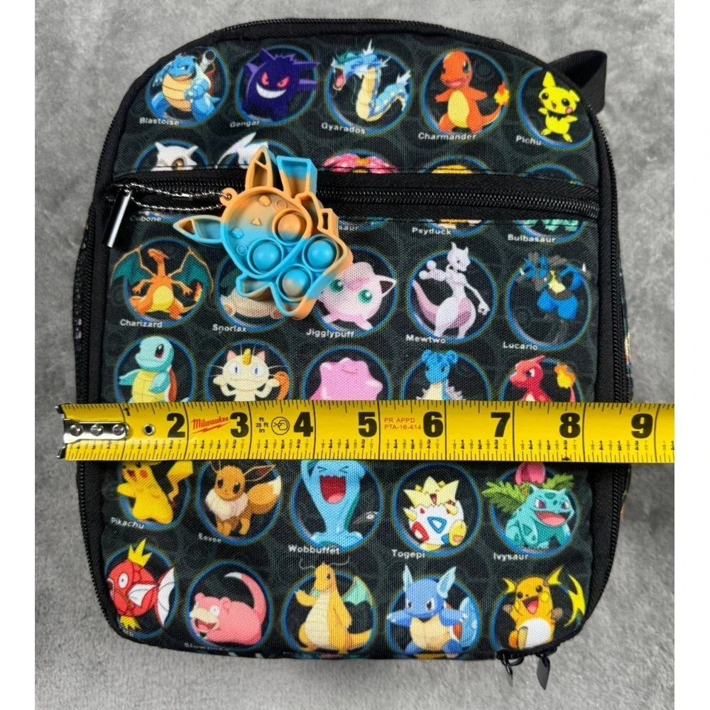 Pokemon Grid Insulated Multipocket School Lunch Bag Retro Rare Anime Y2K Pikachu